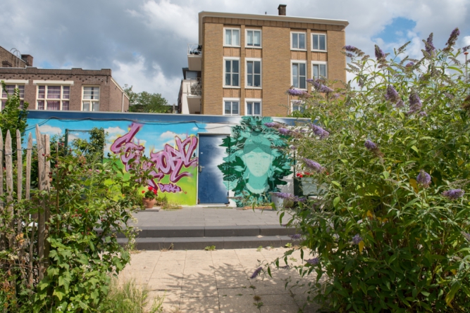 Graffiti in het Coehoornpark Arnhem