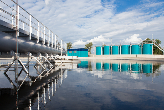 Rioolwaterzuiveringsinstallatie (RWZI) in Haarlo